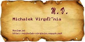 Michalek Virgínia névjegykártya